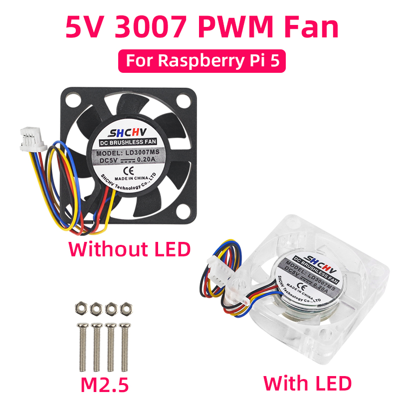 Raspberry Pi Water Cooling Kit - 5 فولت 3007 مروحة PWM سرعة
